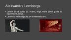 Prezentācija 'Baletmeistars Aleksandrs Lembergs un Latvijas balets', 2.