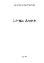Referāts 'Latvijas eksports', 1.