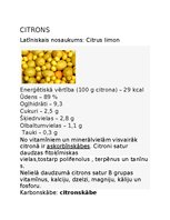 Konspekts 'Citrons un citronskābe', 1.