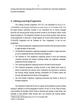 Konspekts 'Educational Policies in EU and Lifelong Learning Program 2007-2013', 4.