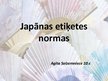 Prezentācija 'Japānas etiķetes normas', 1.