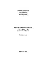 Referāts 'Latvijas ceļotāju statistikasanalīze 2002.gadā', 1.