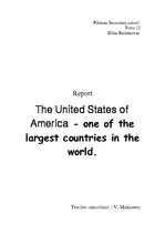 Referāts 'The United States of America - one of the Largest Countries in the World', 1.