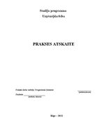 Prakses atskaite 'Prakses atskaite', 1.