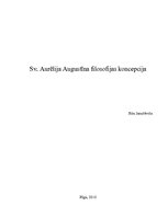 Referāts 'Svētā Aurēlija Augustīna filosofijas koncepcija', 1.