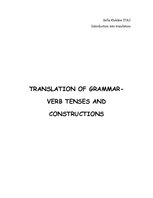 Konspekts 'Translation of Grammar - Verb Tenses and Constructions', 1.