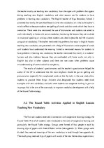 Diplomdarbs 'Using Cooperative Learning Strategy - The Round Table, in Teaching English Vocab', 44.