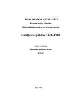 Referāts 'Latvijas Republika (1920.-1940.)', 1.