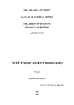 Referāts 'The EU Transport and Environmental Policy', 1.