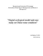 Referāts 'Digital Ecological Model and Case Study on China Water Condition', 6.