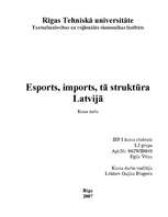 Referāts 'Eksports, imports, tā struktūra Latvijā', 1.