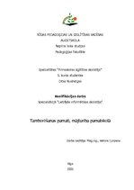 Referāts 'Tamborēšanas pamati, mājturība pamatskolā', 1.lpp.