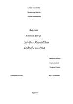 Referāts 'Latvijas Republikas nodokļu sistēma', 1.
