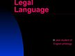 Prezentācija 'Legal Language', 1.