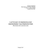 Referāts 'Latvijas un Mongolijas ekonomikas salīdzinājums', 23.