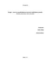 Referāts 'Google - viens no populārākajiem interneta meklētājiem pasaulē', 22.