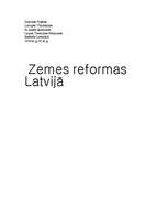 Referāts 'Latvijas zemes reforma', 1.