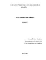 Referāts 'Dzelzs deficīta anēmija', 1.