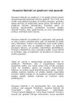 Eseja 'Pavasara festivāli un pasākumi visā pasaulē', 1.