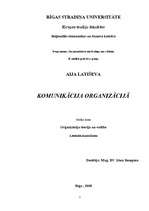 Konspekts 'Komunikācija organizācijā', 1.