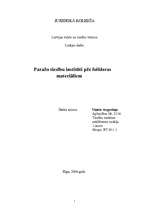 Referāts 'Paražu tiesību institūti pēc folkloras materiāliem', 1.