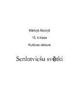 Referāts 'Senlatviešu svētki', 1.