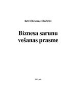 Konspekts 'Biznesa sarunu vešanas prasme', 1.