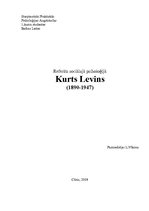 Konspekts 'Kurts Levins. Sociālā psiholoģija', 1.