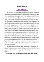 Eseja 'Paulu Koelju "Alķīmiķis"', 1.