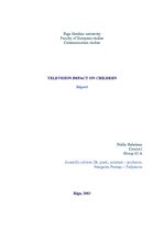 Referāts 'Television Impact on Children', 1.