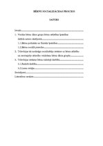 Referāts 'Bērnu socializācijas process', 1.