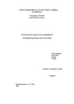 Konspekts 'Integrēts mācību saturs vienai nedēļai. Pavasaris', 1.