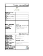 Konspekts 'Finanšu matemātikas formulu lapa', 1.