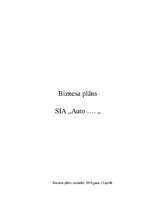 Biznesa plāns 'Auto rezerves detaļu veikals', 1.