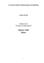 Referāts 'Gada treniņu plāns boksā', 1.