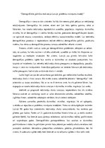 Eseja 'Demogrāfiskās politikas realizācija Latvijā, problēmu risinājumu modeļi', 1.