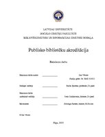 Diplomdarbs 'Publisko bibliotēku akreditācija', 1.