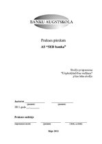 Prakses atskaite 'Prakses atskaite AS "SEB banka"', 1.