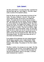 Eseja 'Film Review "Lake Sonnet"', 1.