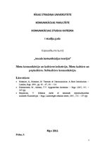 Konspekts 'Masu komunikācija un kultūras industrija. Masu kultūra un popkultūra. Subkultūru', 1.