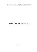 Referāts 'Stājas iemaņu veidošana', 1.