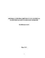 Referāts 'Aritmijas attīstības biežums un tās novērtēšana pacientiem ar akūtu koronāro sin', 1.