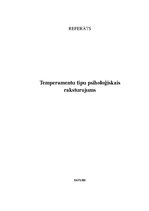 Referāts 'Temperamentu tipu psiholoģiskais raksturojums', 1.