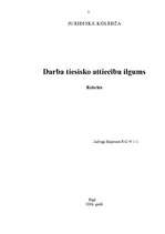 Referāts 'Darba tiesisko attiecību ilgums', 1.