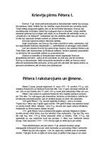 Referāts 'Cars Pēteris I', 1.