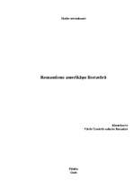 Referāts 'Romantisms amerikāņu literatūrā', 1.