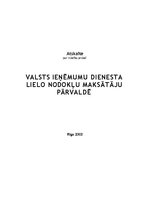 Prakses atskaite 'Valsts ieņēmumu dienesta lielo nodokļu maksātāju pārvalde', 1.
