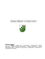 Konspekts 'Ekskursija uz Siguldu', 1.
