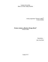 Prakses atskaite 'Prakses atskaite. "Elizabete Design Hotel". Tūrisma vadība', 1.