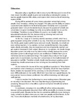 Eseja 'Education', 1.
